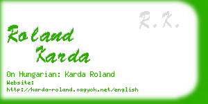 roland karda business card